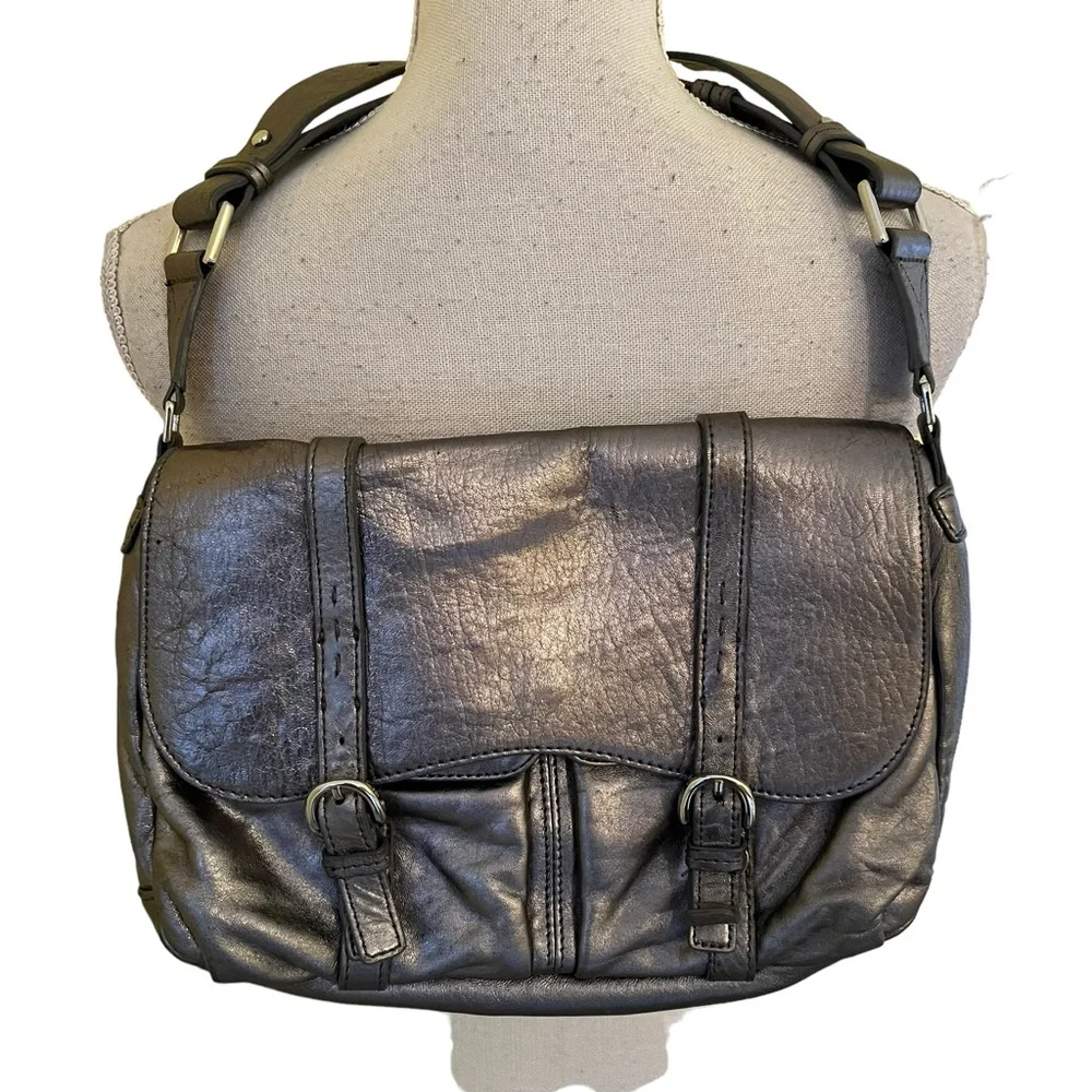 Talbots Metallic Silver Small Satchel